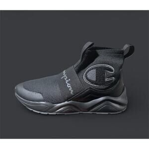 Champion Black Solid Pattern Slip On Men's Mid Top Athletic Sneaker Shoe 10.5